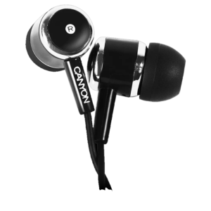 CANYON AURICULARES IN-EAR EPM-01 MIC 1.2M NEGRO
