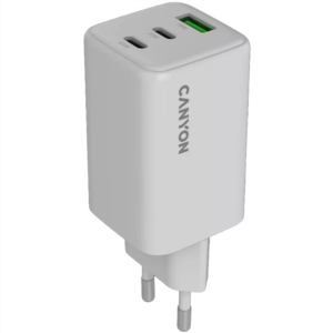 CANYON CARGADOR CU65ACC GAN 65W 2XPD USB-C 1XQC USB-A BLANCO