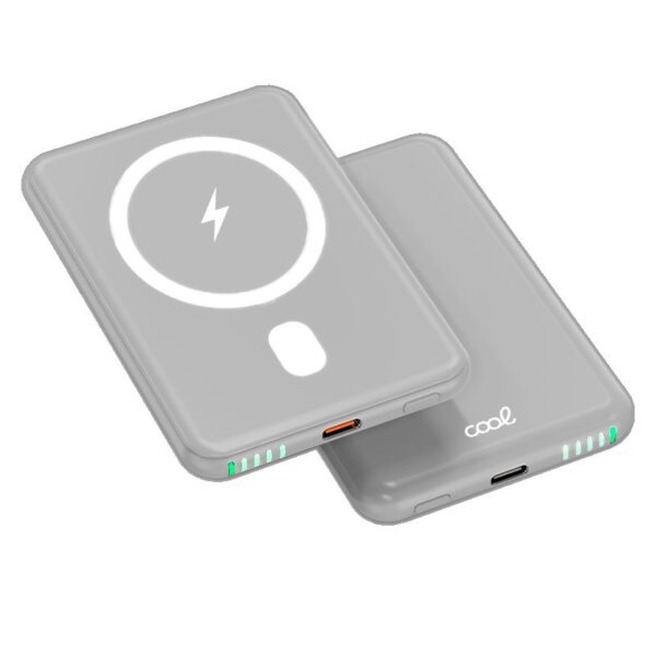COOL BATERIA EXTERNA UNIVERSAL MAGNETICA POWER BANK QI 5000 MAH GRIS