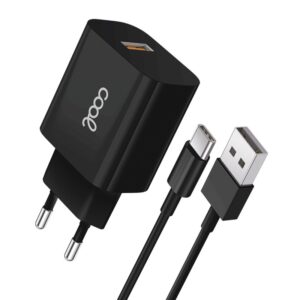 COOL CARGADOR RED CONECTOR TIPO-C (2.4 AMP) UNIVERSAL KIT 2 EN 1 NEGRO