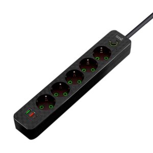 COOL CARGADOR UNIVERSAL MULTIPUERTO (REGLETA 7 PUERTOS) NEGRO